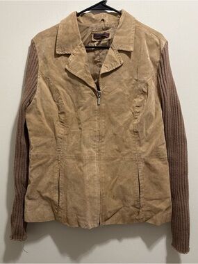 hypo ACTIVE Women's Brown Suede leather Blazer Jacket XL